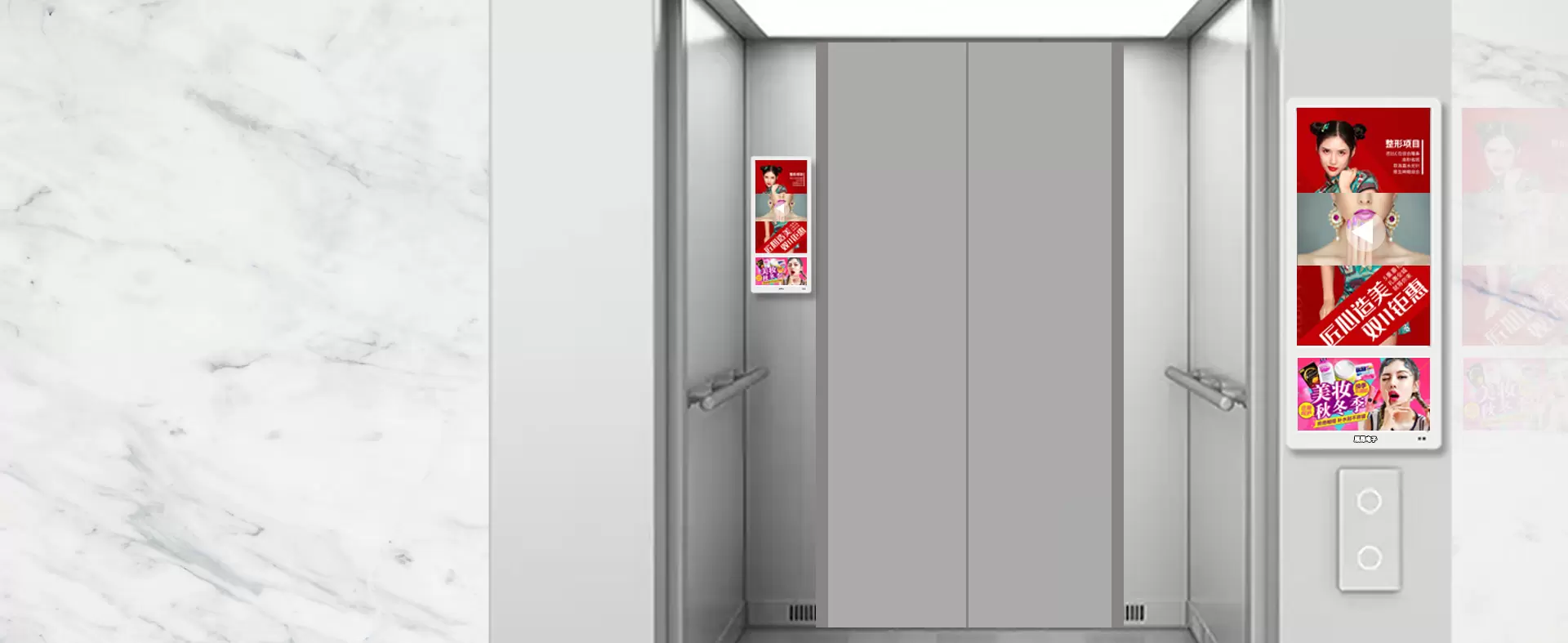 Elevator advertising display